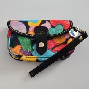 Dooney & Bourke Colorful Heart Print Wristlet